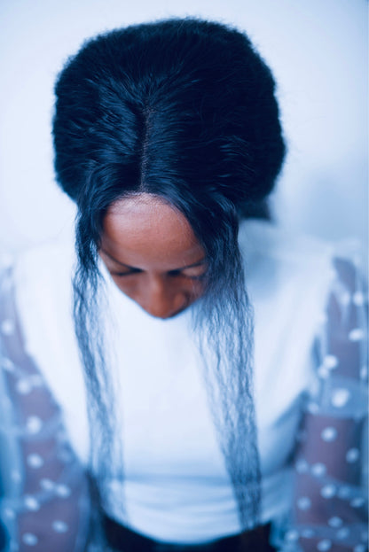 POUTY 20inch Closure Wig- Kinky Straight Wig - Virgin Hair Luxury