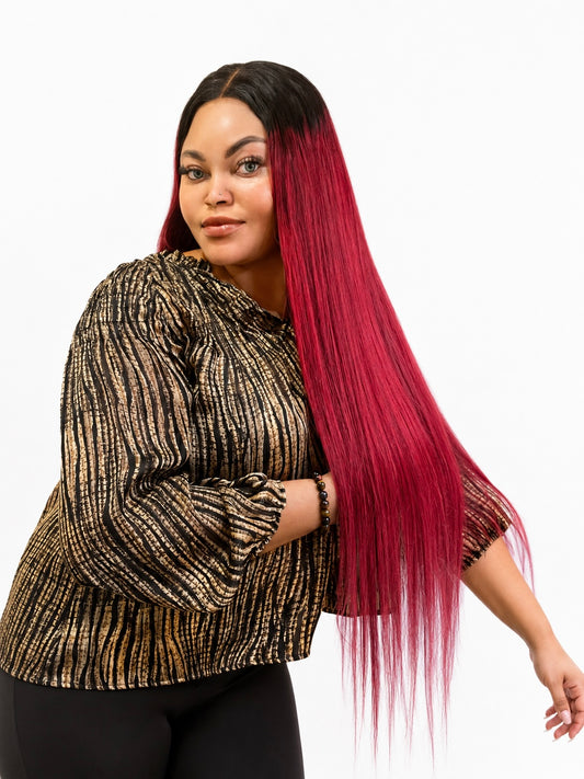 Perruque Raw Hair Lisse Bordeaux 28 pouces