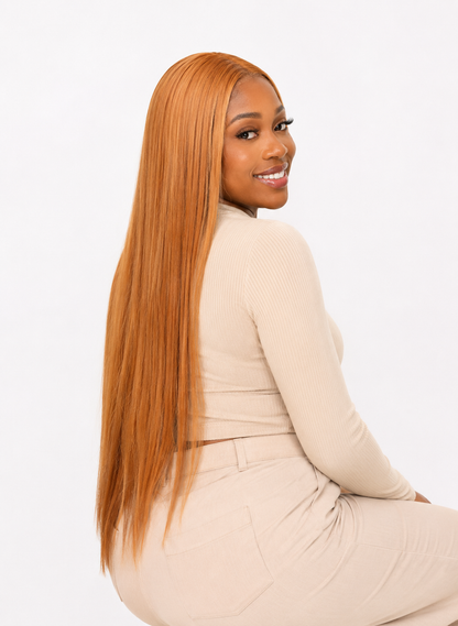 Perruque Raw Hair Lisse 22 pouces Naturelle – Closure 4x4 HD | Cheveux Humains Premium