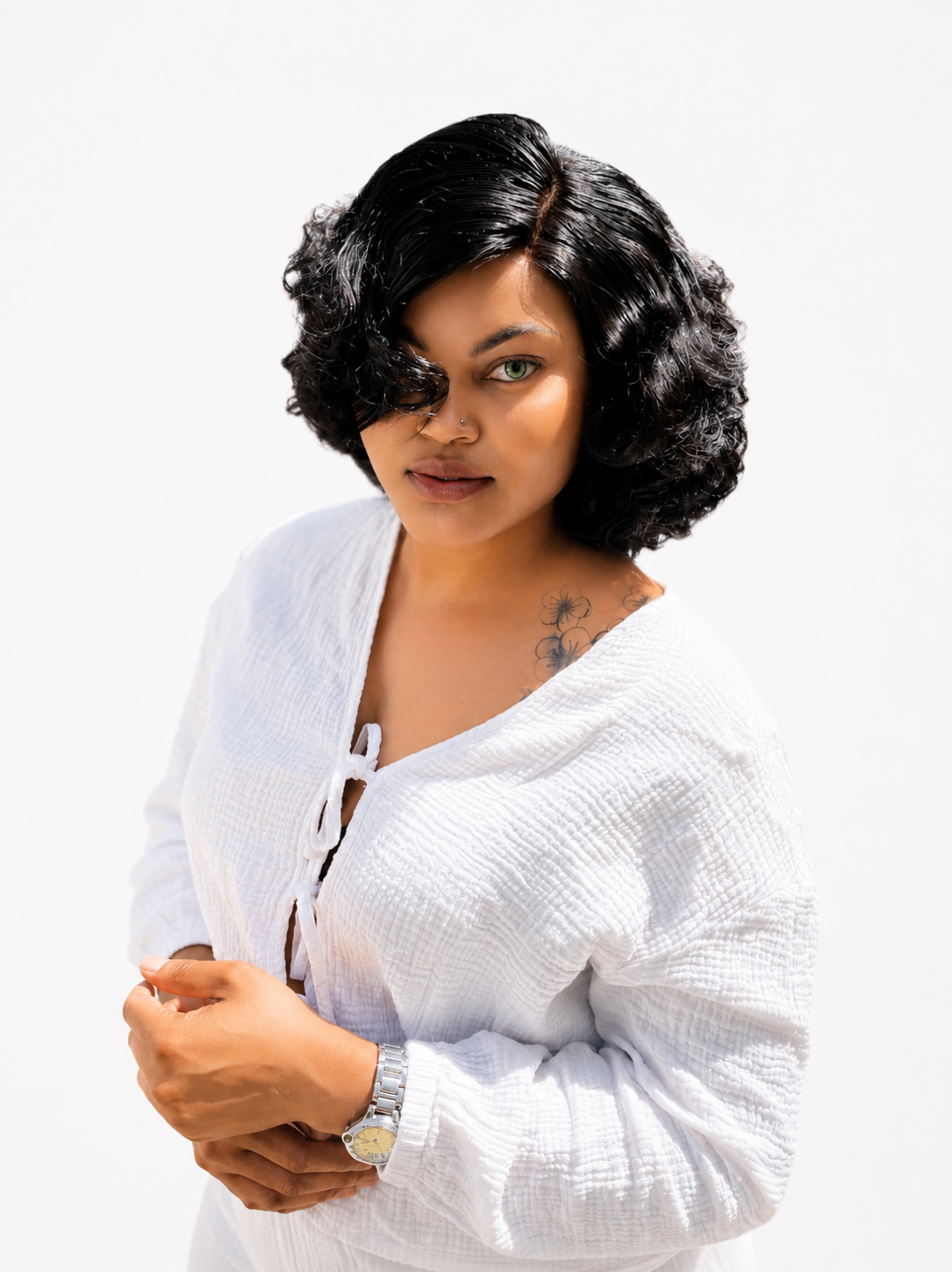 Perruque Virgin Hair Ondulée 10 Pouces – Closure 4x4 HD | Cheveux Humains Naturels | WINNY
