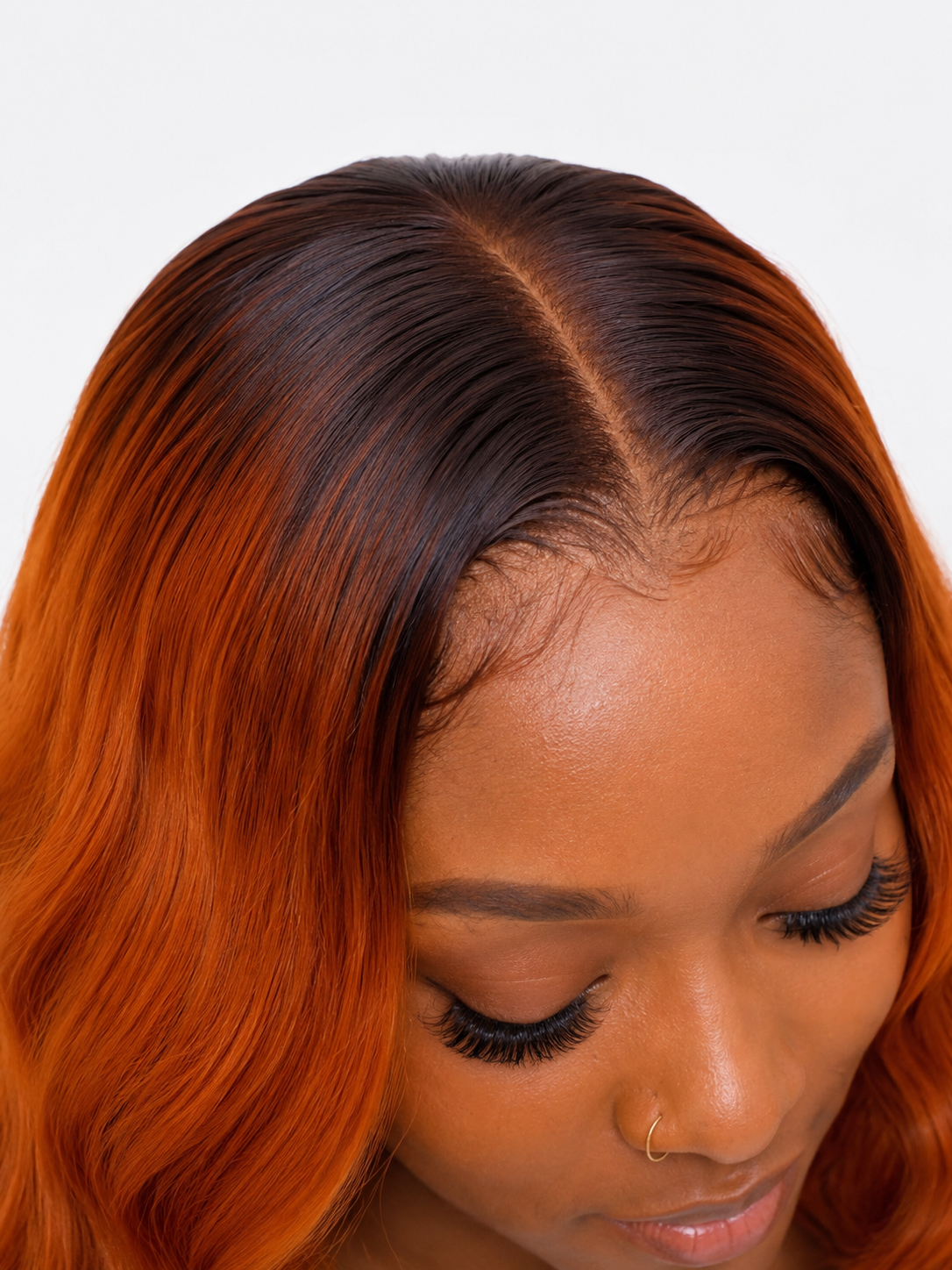 Perruque Body Wave Ginger Ombre 20 Pouces – Closure 5x5 HD Virgin Hair