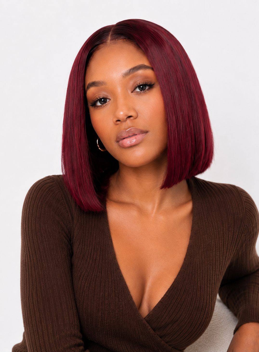 Perruque Bob Bordeaux Closure 4x4 HD Taille 12 – Virgin Hair Premium | Minga Hair