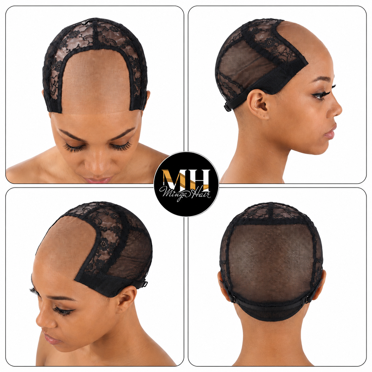 Bonnet Wig Cap Invisible HD Ajustable Noir – Accessoire Perruque Minga Hair