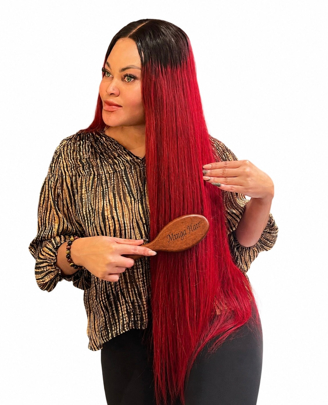 Perruque Raw Hair Lisse Bordeaux 28 pouces