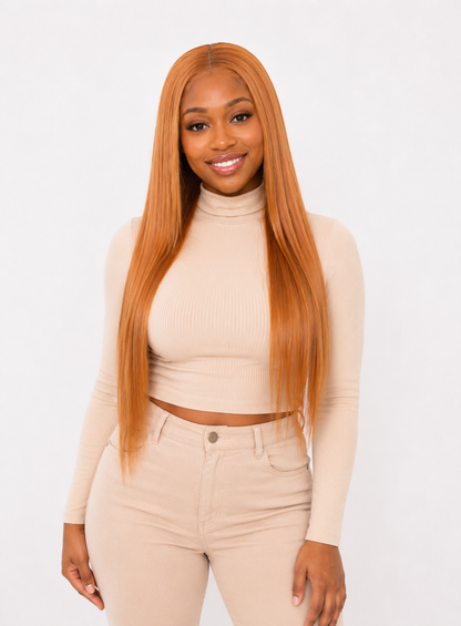 Perruque Raw Hair Lisse 22 pouces Naturelle – Closure 4x4 HD | Cheveux Humains Premium