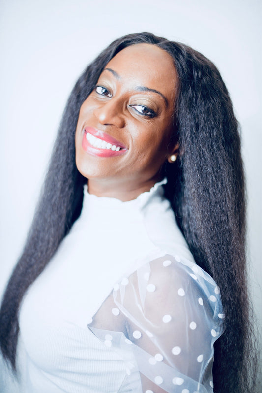 POUTY 20inch Closure Wig- Kinky Straight Wig - Virgin Hair Luxury