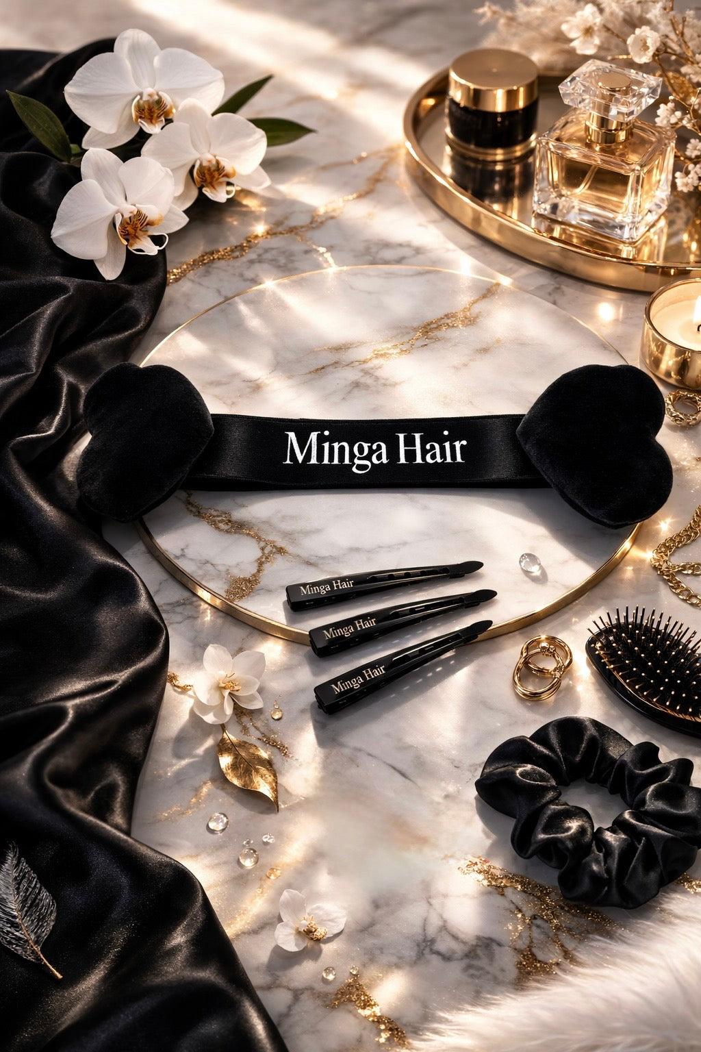 Bandeau de Maintien Lace Wig Minga Hair – Fixation Sans Colle pour Perruques & Baby Hair (Velcro Ajustable)