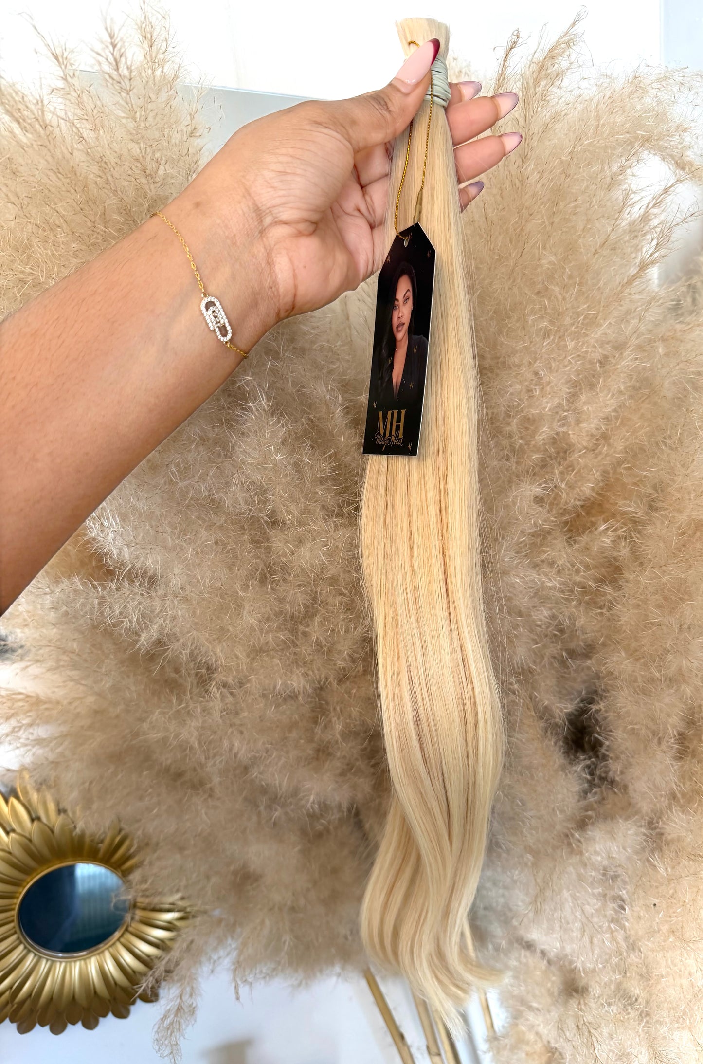 Mèches pour tresses — Bulk Hair Blond 60 lisse