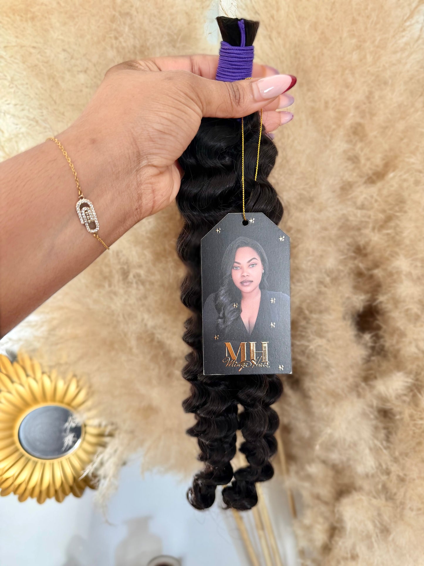 Mèches pour tresses — Bulk Hair naturel 18 inch loose Deep