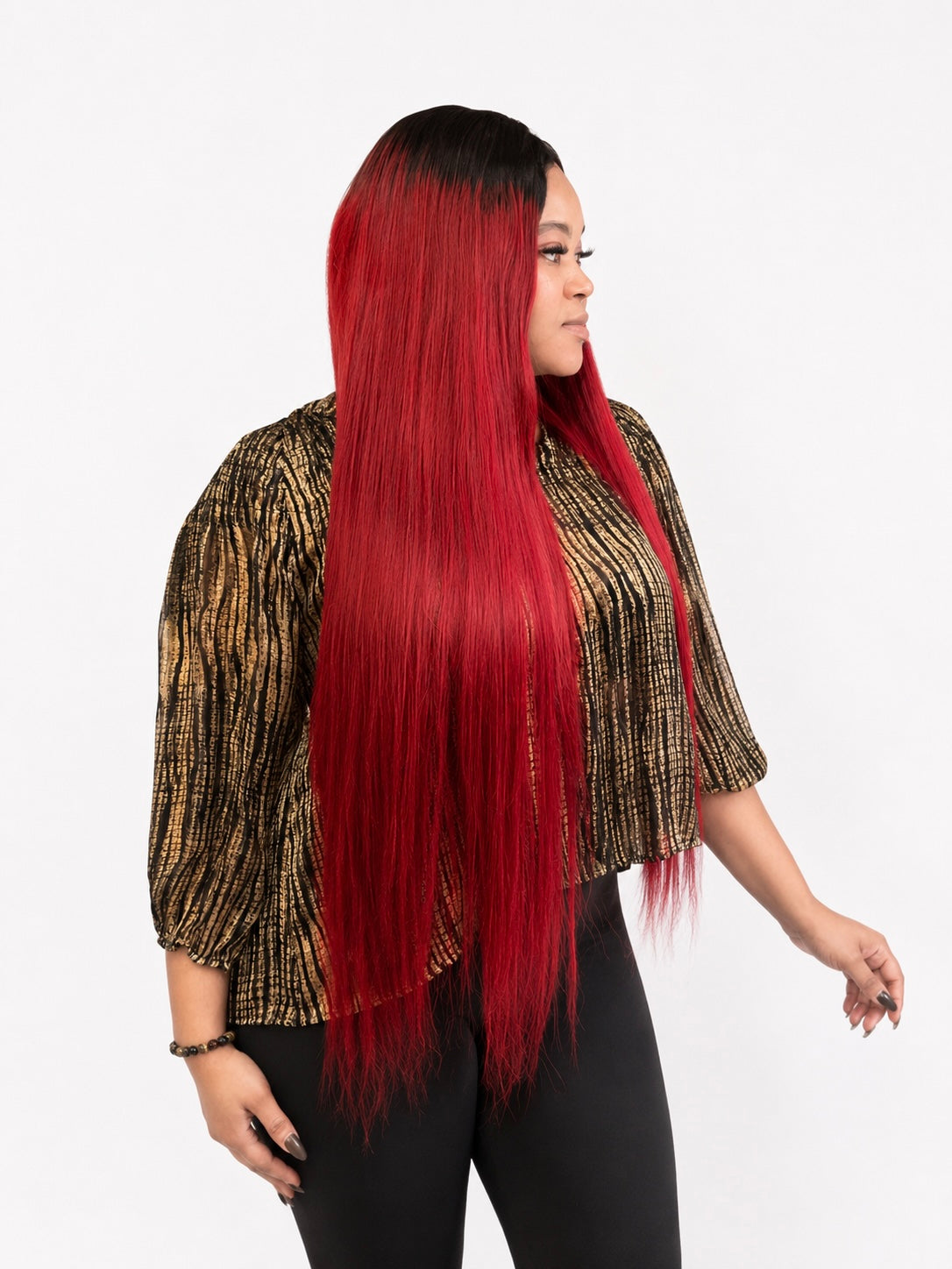 Perruque Raw Hair Lisse Bordeaux 28 pouces