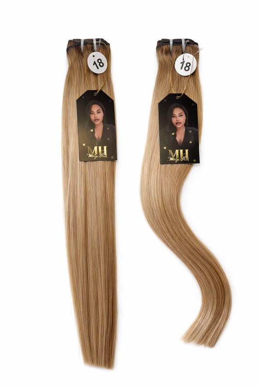 Tissage Lisse 18 pouces – Virgin Hair Blond Honey T3/9.1 | Minga Hair