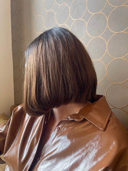 KENAYA 10inch Closure Wig-Bob Straight miel - Virgin Hair Luxury