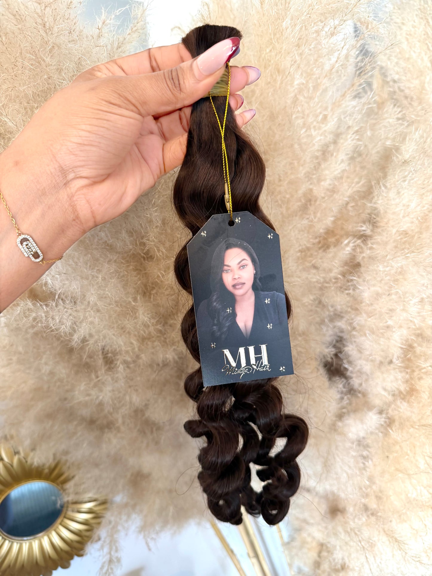 Mèches pour tresses — Bulk Hair Loose Deep Marron