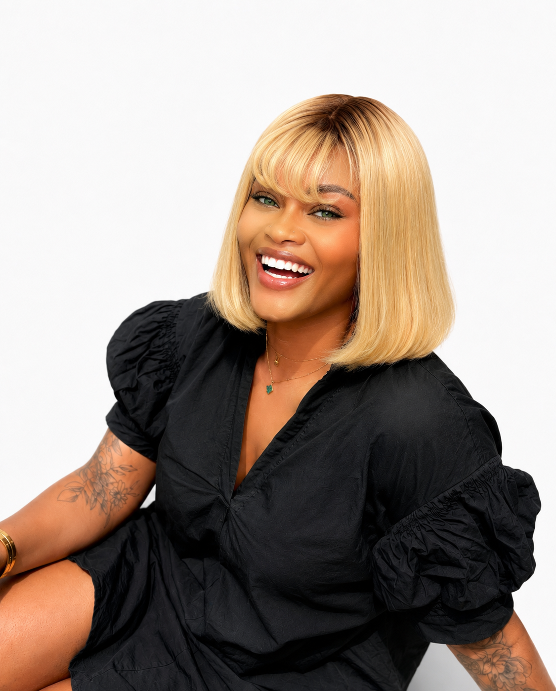 Perruque Bob Virgin Hair 10” – Closure 2x6 Blond | MAYA – Minga Hair