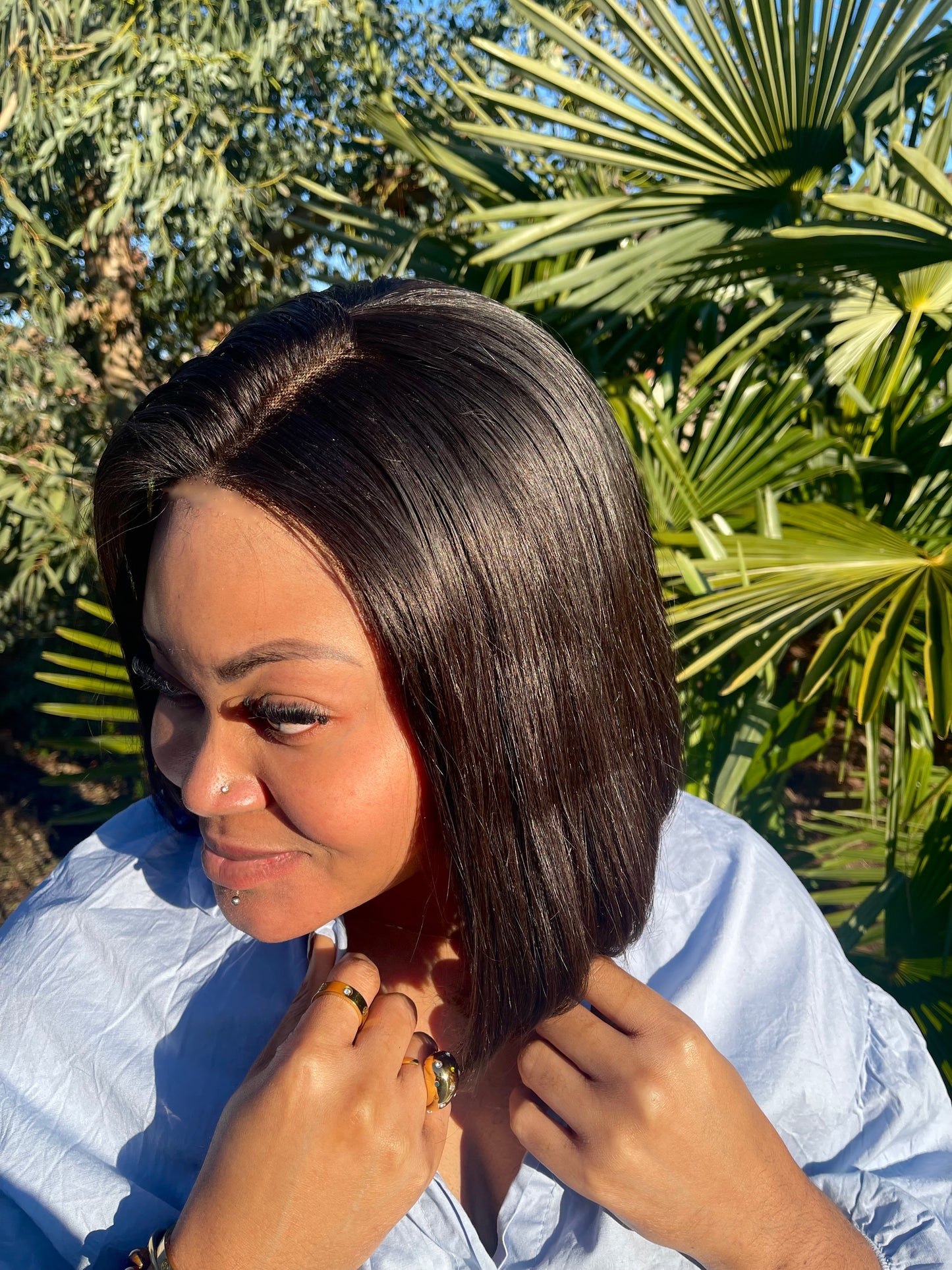 SOPHIA- Perruque Bob 10 pouces Raw Hair Closure 4x4 HD 250%