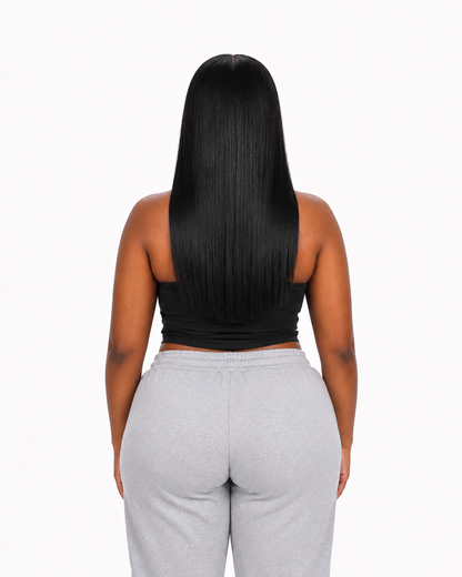 Perruque Virgin Hair Lisse 18 Pouces – Frontal HD 13x4 | Cheveux Humains Premium | Minga Hair