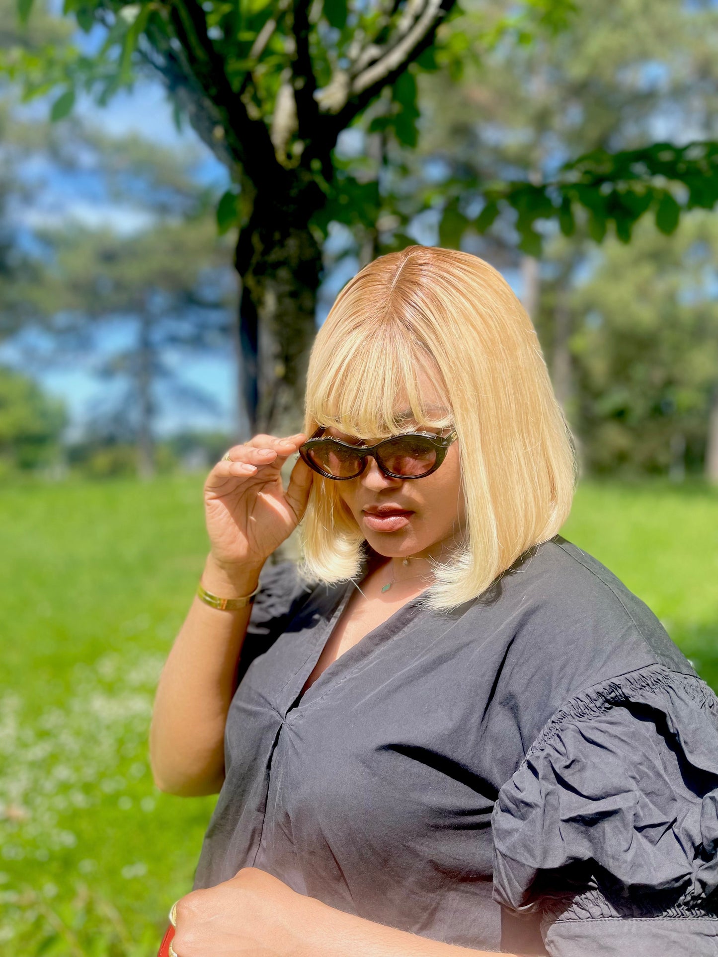 MAYA-Bob 10inch closure ombre 2x6 - blond virgin Hair Luxury