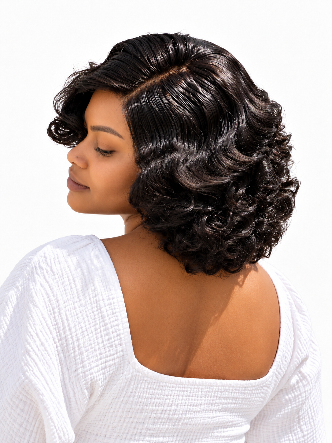 Perruque Virgin Hair Ondulée 10 – Closure 4x4 HD | Cheveux Humains Naturels