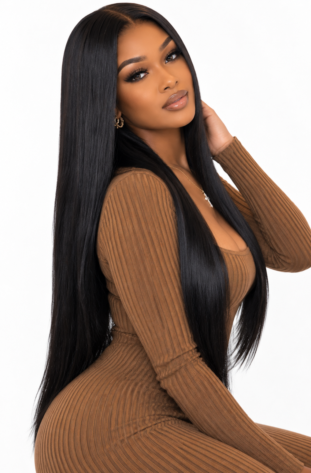 Perruque Virgin Hair Lisse 26 Pouces – Frontal HD 13x4 | Cheveux Humains Premium | Minga Hair