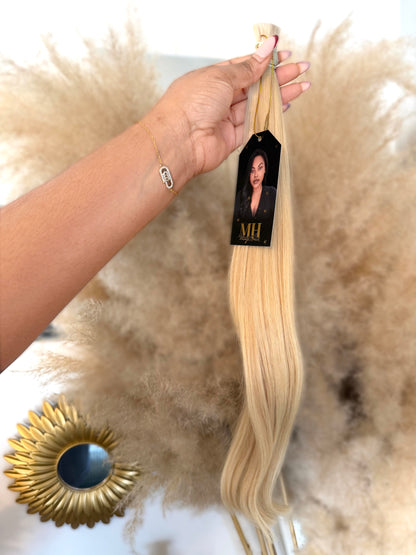 Bulk Hair Blond 60 Lisse – Mèches naturelles pour tresses