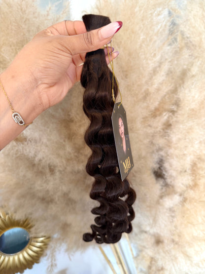 Bulk Hair Loose Deep Marron – Mèches naturelles pour tresses