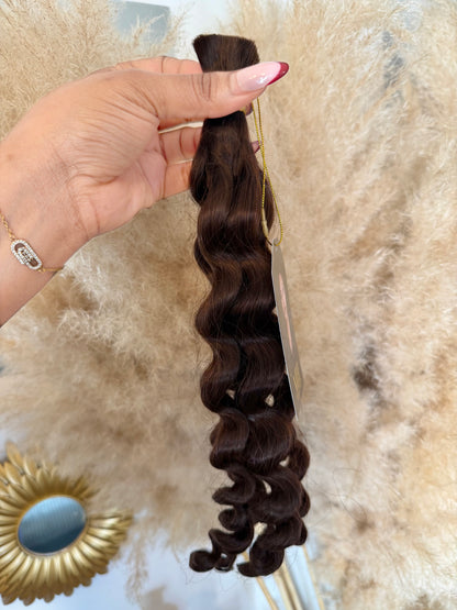 Bulk Hair Loose Deep Marron – Mèches naturelles pour tresses